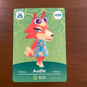 Animal Crossing Audie Amiibo Card #428